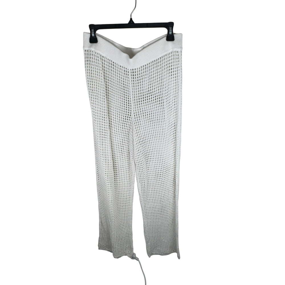 Abercrombie & Fitch Womens Crochet Knit Beach Cover Up Pants White Cream Large L